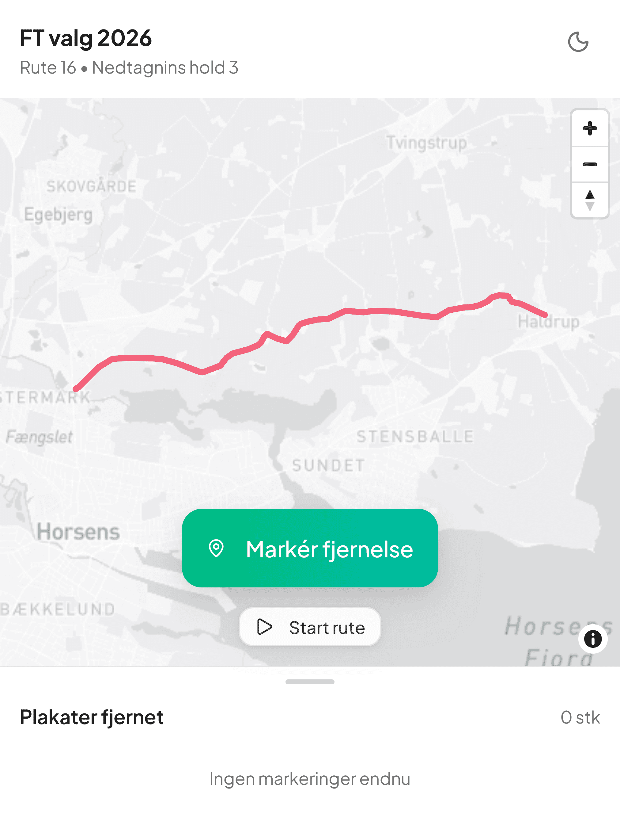 Billede: Nedtagning mobil af rute